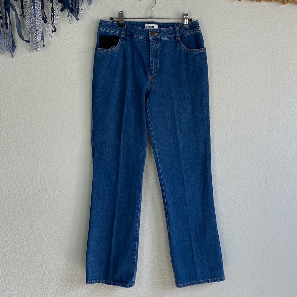 Vintage Forenza black corduroy detail jeans. - Picture 2 of 7